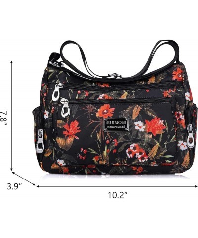 Crossbody Bags for Women Nylon Shoulder Bag Floral Multi-Pocket Purses and Handbags Hh $24.71 Totes