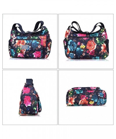 Crossbody Bags for Women Nylon Shoulder Bag Floral Multi-Pocket Purses and Handbags Hh $24.71 Totes