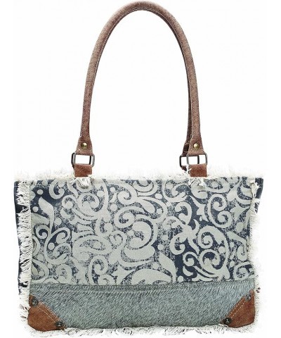 Leaf Print Upcycled Canvas Bag Multicolor $18.00 Shoulder Bags