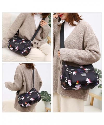 Crossbody Bags for Women Nylon Shoulder Bag Floral Multi-Pocket Purses and Handbags Hh $24.71 Totes