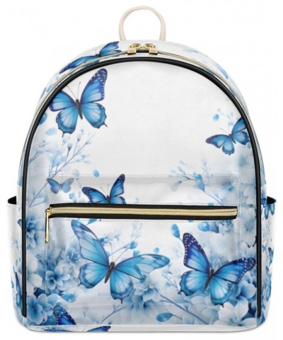 Butterfly Print Backpack Purse for Women PU Leather Lightweight Ladies Shoulder Fashion Satchel Bags Travel Casual Daypack $3...