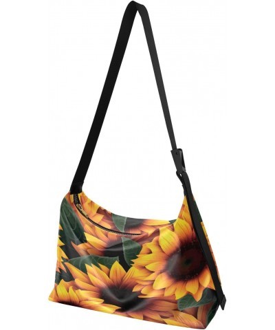 Casual Shoulder Bag Crossbody Sunflower Spring Hobo Handbag Purses with Wide Shoulder Strap Cute Trendy Large Messenger Bag T...