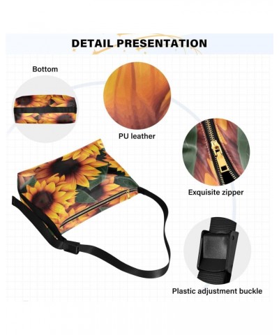 Casual Shoulder Bag Crossbody Sunflower Spring Hobo Handbag Purses with Wide Shoulder Strap Cute Trendy Large Messenger Bag T...