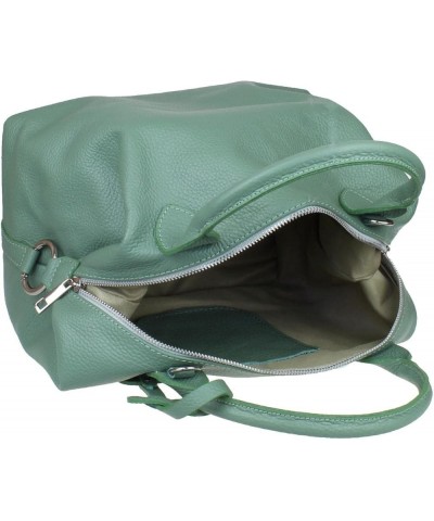 Womens Genuine Leather Plain Side Circle Hobo Handbag Olive $39.51 Hobo Bags