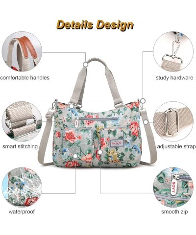 Women Utility Tote Bag Teacher Purses and Handbags for Nurses Waterproof Nylon Multi Pocket Shoulder Bags Work Bag Tote 0-flo...