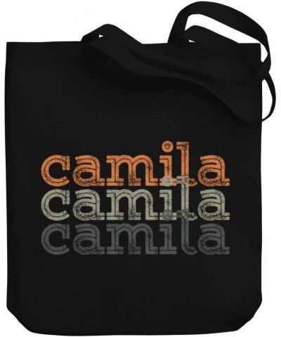 Camila repeat retro Canvas Tote Bag 10.5" x 16" x 4 $16.00 Totes