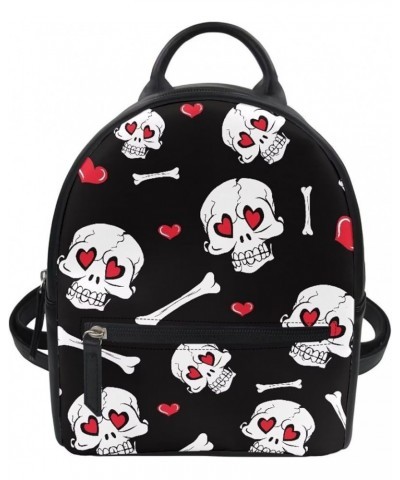 Women Backpack Custom Design Daypack Mini Backpack Purse Small Shoulder Bag Skull Bone $20.71 Backpacks