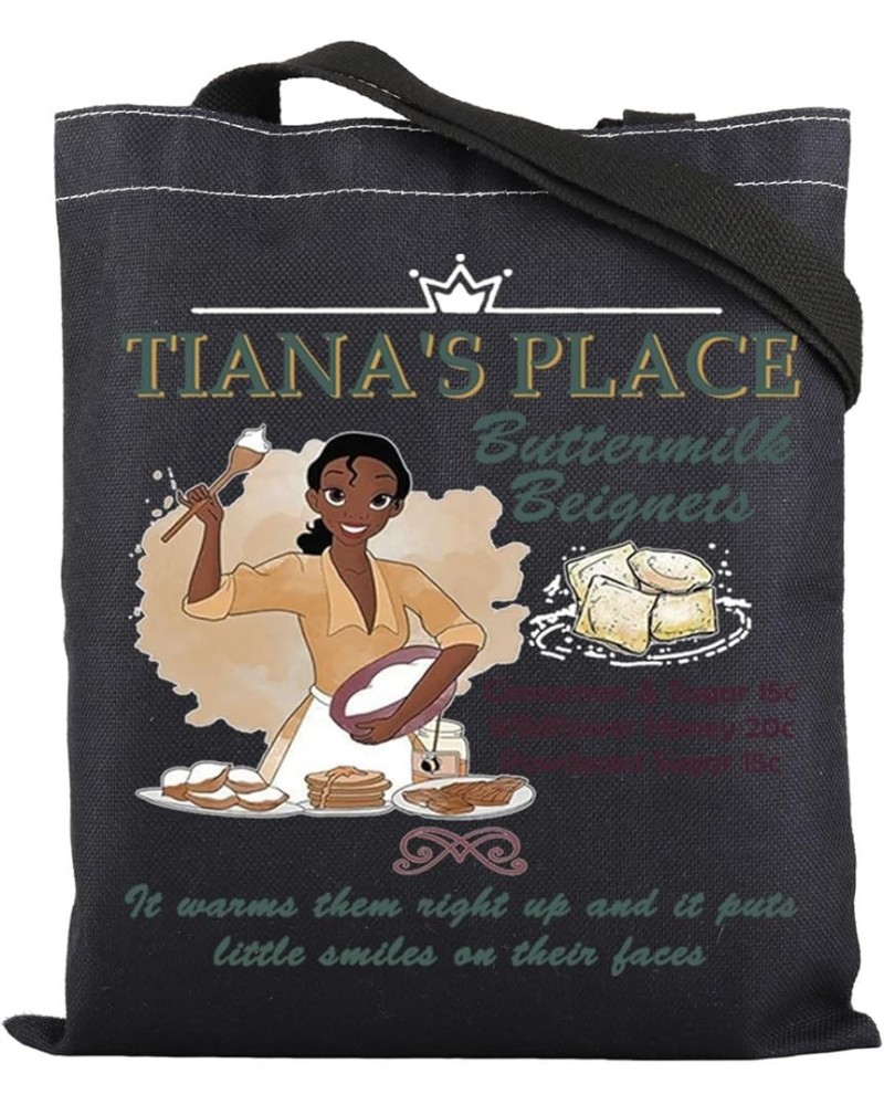 Princess the Frog Inspired Gift Tiana's Place Tote Bag Tianas Place Menu Lover Gift Princess Bakery Handle Bag Tiana B Bag $9...