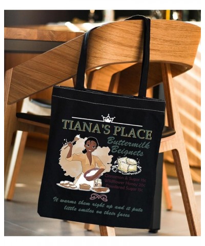 Princess the Frog Inspired Gift Tiana's Place Tote Bag Tianas Place Menu Lover Gift Princess Bakery Handle Bag Tiana B Bag $9...