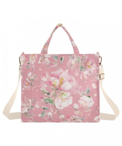 Watercolor Light Flowers Corduroy Tote Bag for Women Hobo Crossbody Bag Purse Stylish Shoulder Handbag Messenger Bags, S $12....