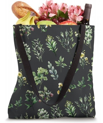 Wildflower Flowers Cute Dark Grey Floral Aesthetic Boho Tote Bag $13.42 Totes