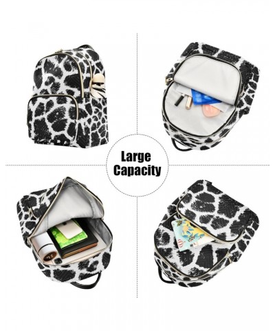 Black Leopard Backpack for Women Lightweight Shoulder Bag Travel Purse Casual Daypack Small Backpacks for Work Outdoor Ladies...