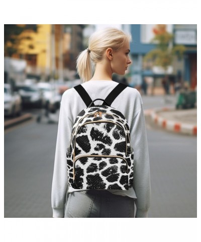 Black Leopard Backpack for Women Lightweight Shoulder Bag Travel Purse Casual Daypack Small Backpacks for Work Outdoor Ladies...