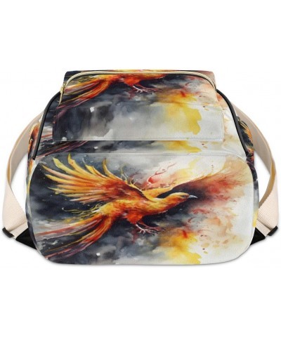 Fire Phoenix Custom Mini Backpack Purse for Women Personalized Fashion Leather Small Backpack Shoulder Handbag Travel Bag Sat...