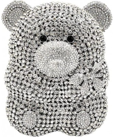 Women's Evening Handbags Evening Clutch Bear Shape Clutch Purse for Women Rhinestone Cute Animal Shaped Evening Bags Silver $...