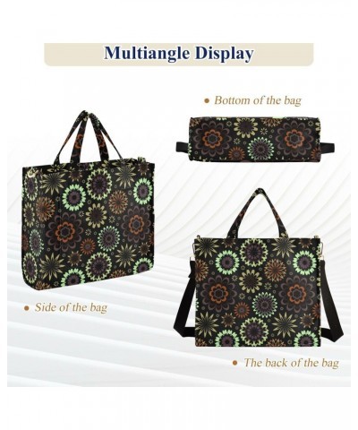 Corduroy Handbags for Women Tote Bags with Adjustable Strap Vintage Floral Shoulder Bag Casual Crossbody Bag Ladies Handbags ...