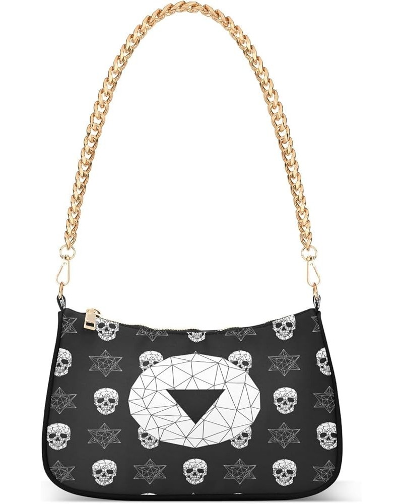 Shoulder Bags for Women Skeleton Skull and Rose Flowers Hobo Tote Handbag Small Clutch Purse with Zipper Closure Multi18 $13....