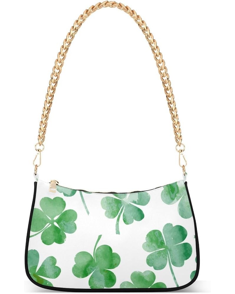 Shoulder Bags for Women, St. Tepalik's Day Clover Hobo Tote Handbag, Retro Chain Bag Purse with Zipper Color06 $14.40 Shoulde...