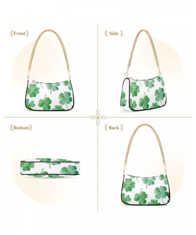 Shoulder Bags for Women, St. Tepalik's Day Clover Hobo Tote Handbag, Retro Chain Bag Purse with Zipper Color06 $14.40 Shoulde...