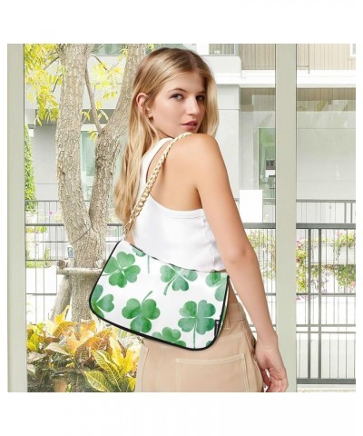 Shoulder Bags for Women, St. Tepalik's Day Clover Hobo Tote Handbag, Retro Chain Bag Purse with Zipper Color06 $14.40 Shoulde...