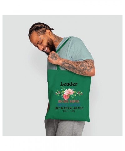 Leader Gift Perfect Funny Gift Men Coworkers A Badass Miracle Worker Natural White Multicolor Canvas Tote Bag $11.89 Totes