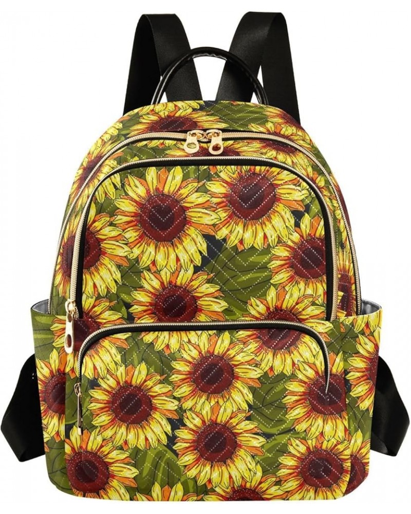 Bright Sunflowers Women's Backpack Purse Causal Daypack Work Travel College Business Trip Bag Shoulder Bag Small $19.79 Backp...