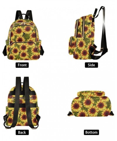 Bright Sunflowers Women's Backpack Purse Causal Daypack Work Travel College Business Trip Bag Shoulder Bag Small $19.79 Backp...