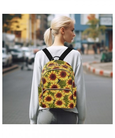 Bright Sunflowers Women's Backpack Purse Causal Daypack Work Travel College Business Trip Bag Shoulder Bag Small $19.79 Backp...