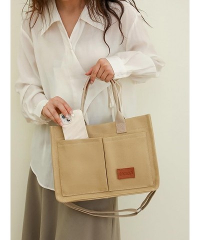 Tote Bag for Women Fashion Corduroy Hobo Shoulder Bag Canvas Handbag Purse Casual Crossbody Messenger Bag with Multi-Pocket B...