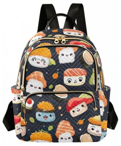 Cute Sushi Backpack for Women Fashion Shoulder Bags Small Casual Daypack Travel Bag S 202a3662 S(10.23"x5.11"x12.59") 202a366...