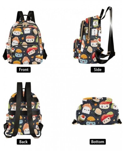 Cute Sushi Backpack for Women Fashion Shoulder Bags Small Casual Daypack Travel Bag S 202a3662 S(10.23"x5.11"x12.59") 202a366...