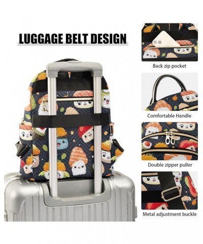 Cute Sushi Backpack for Women Fashion Shoulder Bags Small Casual Daypack Travel Bag S 202a3662 S(10.23"x5.11"x12.59") 202a366...