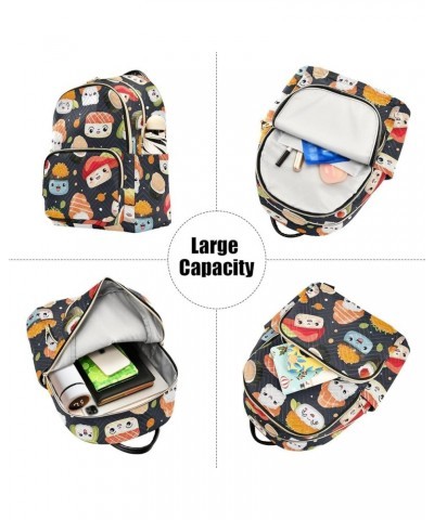 Cute Sushi Backpack for Women Fashion Shoulder Bags Small Casual Daypack Travel Bag S 202a3662 S(10.23"x5.11"x12.59") 202a366...