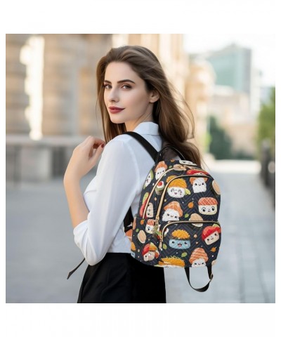 Cute Sushi Backpack for Women Fashion Shoulder Bags Small Casual Daypack Travel Bag S 202a3662 S(10.23"x5.11"x12.59") 202a366...