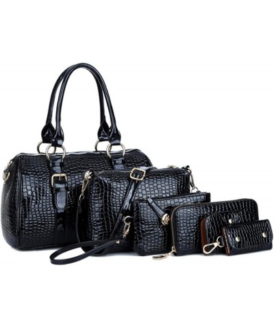 Women Handbag Top Handle Shoulder Bag Tote Satchel Purse Work Bag Card bag Black $43.22 Totes