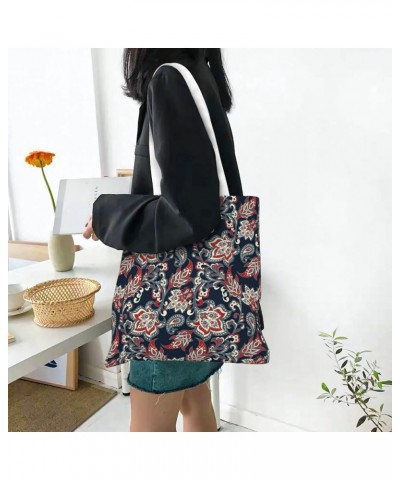 Paisley Single Shoulder Fashion Canvas Tote Shopping Bags Handbags For Men And Women Paisley22 $11.33 Totes