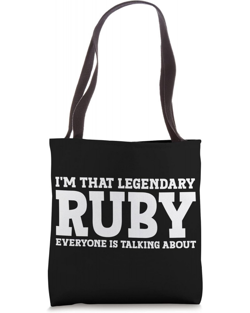 Ruby Personal Name Women Girl Funny Ruby Tote Bag $11.70 Totes