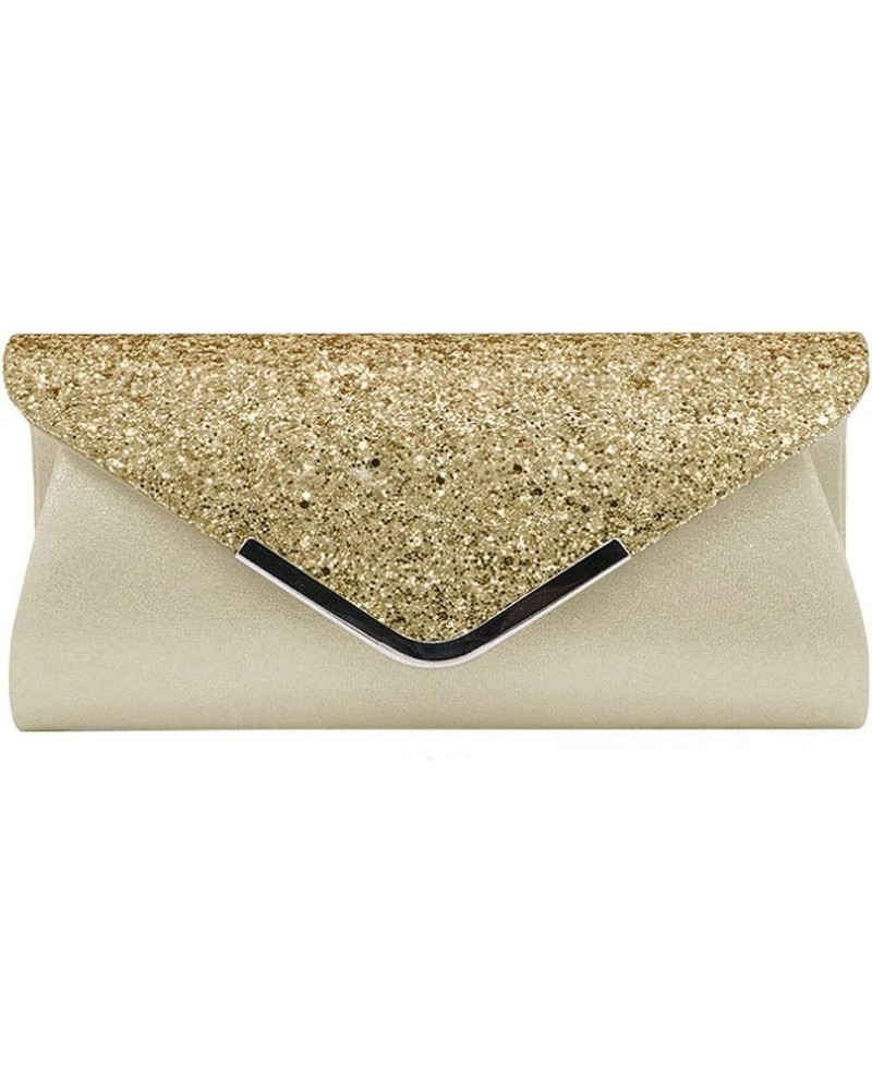 Goodbag Boutique Women Glitter Evening Clutch Purse Shining Envelope Shoulder Bag Chain Cross Body Bag For Wedding Party Prom...