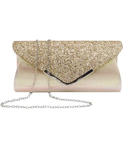 Goodbag Boutique Women Glitter Evening Clutch Purse Shining Envelope Shoulder Bag Chain Cross Body Bag For Wedding Party Prom...