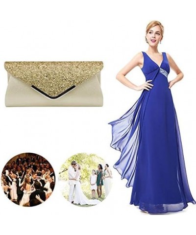 Goodbag Boutique Women Glitter Evening Clutch Purse Shining Envelope Shoulder Bag Chain Cross Body Bag For Wedding Party Prom...