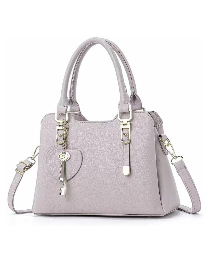 Women Solid Color Satchel Handbags Fashion Purses And Handbags Shoulder Tote Bags Top Handle Satchel For Women Beige $17.44 T...