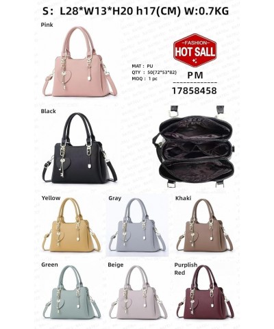 Women Solid Color Satchel Handbags Fashion Purses And Handbags Shoulder Tote Bags Top Handle Satchel For Women Beige $17.44 T...