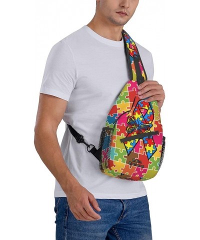 Skull Rose Flower Sling Backpack,Adjustable Chest Pack Travel Hiking Daypack Crossbody Shoulder Bag For Mens One Size Colour2...