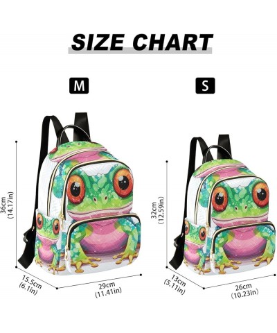 Quilted Backpack Hanukkah Cake Small Backpack for Women Travel Backpack with Luggage Strap Cartoon Frog Pink Green Medium $17...