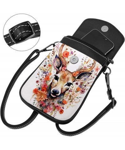 Diagonal Leather Phone Bag with 19x12x2cm/7.5x4.7x0.8in Size - Stylish and Convenient Cell Phone Purse Floral Animal Pattern ...