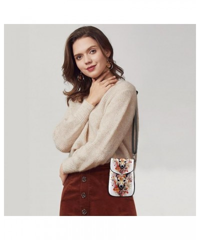 Diagonal Leather Phone Bag with 19x12x2cm/7.5x4.7x0.8in Size - Stylish and Convenient Cell Phone Purse Floral Animal Pattern ...