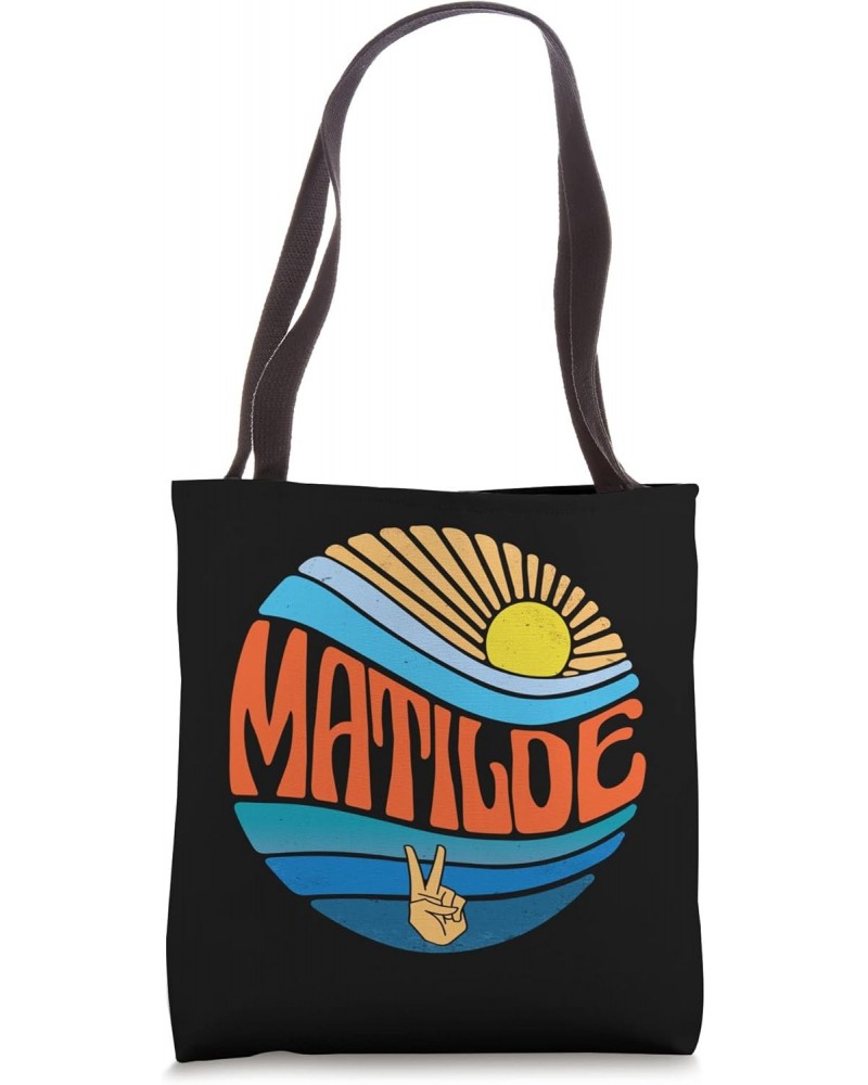 Matilde Shirt Vintage Sunset Matilde Groovy Tie Dye Tote Bag $14.18 Totes