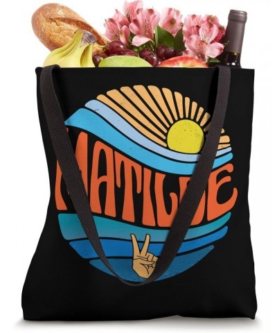 Matilde Shirt Vintage Sunset Matilde Groovy Tie Dye Tote Bag $14.18 Totes