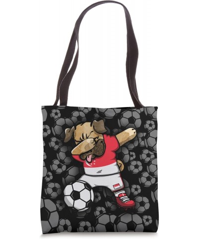 Dabbing Pug Singapore Soccer Fans Jersey - Singaporean Sport Tote Bag $11.00 Totes