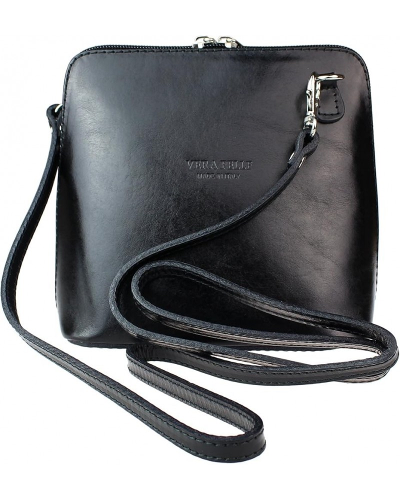 Leather Snake Skin Rigid Cross Body Shoulder Bag Black $37.49 Shoulder Bags